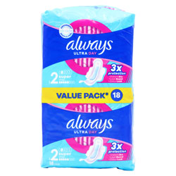 Always Ultra Super Day Wings Size 2