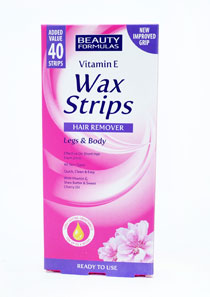 Beauty Formulas Vitamin E Wax Strips Legs & Body
