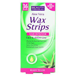 Beauty Formulas Wax Strips Aloe Vera Face & Bikini
