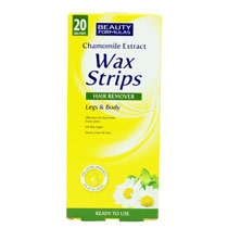 Beauty Formulas Wax Strips Legs & Body Chamomile