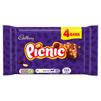 Cadbury Picnic Chocolate Multipack 4 Pack