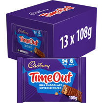 Cadbury Timeout Wafer Bar 6 Pack