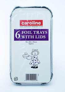 Caroline Foil Tray with Lids Rectangular