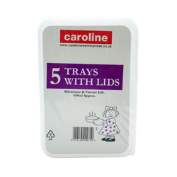 Caroline Plastic Tray & Lids 5 Pack 2002