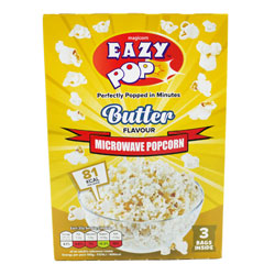 Eazypop Microwave Popcorn Butter 3 Pack