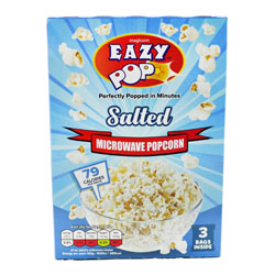 Eazypop Microwave Popcorn Salted 3 Pack