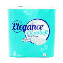 Elegance Toilet Tissue Cloudsoft 2 Ply 4 Pack