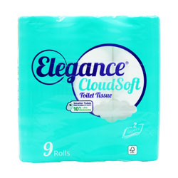 Elegance Toilet Tissue Cloudsoft 2 Ply 9 Pack