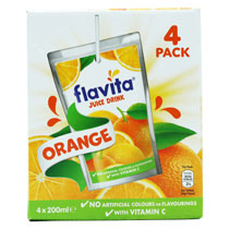 Flavita Juice Drink Orange 4 Pack