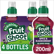 Fruit Shoot Sugar Free Apple & Blackcurrant 4 Pack