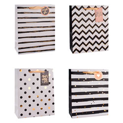 Gift Bag Medium Foil Bag 4 Assorted Designs