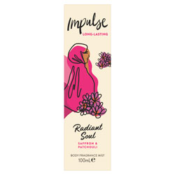 Impulse Body Mist Radiant Soul - Saffron & Patchouli