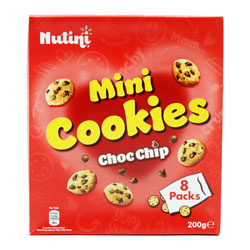 Nutini Mini Cookies Choc Chip 8 Pack