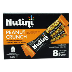 Nutini Peanut Crunch Bars 8 Pack Vegan