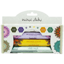 Pan Aroma 4 Pack Incense Sticks - Vanill/Sandalwood/M