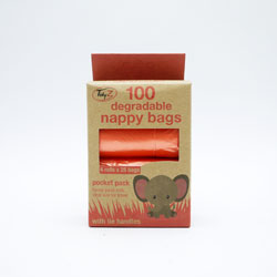 Tidyz Degrade Nappy Bags Pocket Pk 4x25'S